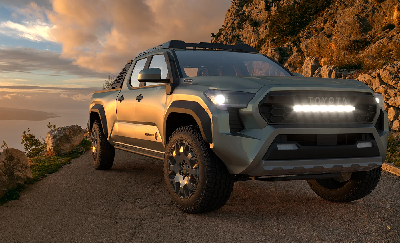 a truck on a dirt road